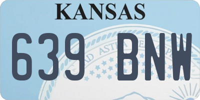 KS license plate 639BNW