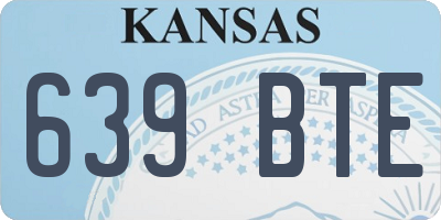 KS license plate 639BTE