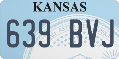 KS license plate 639BVJ