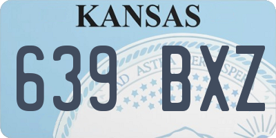 KS license plate 639BXZ