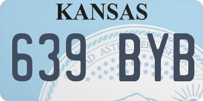 KS license plate 639BYB
