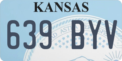 KS license plate 639BYV