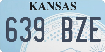 KS license plate 639BZE