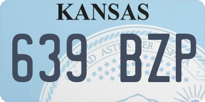 KS license plate 639BZP