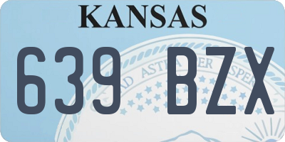 KS license plate 639BZX