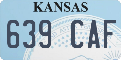 KS license plate 639CAF
