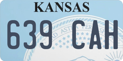 KS license plate 639CAH