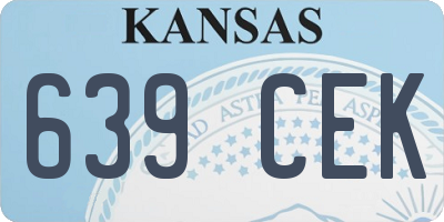 KS license plate 639CEK