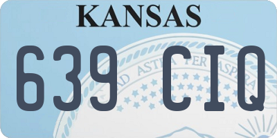 KS license plate 639CIQ