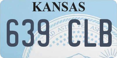 KS license plate 639CLB