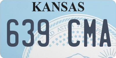 KS license plate 639CMA