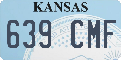KS license plate 639CMF