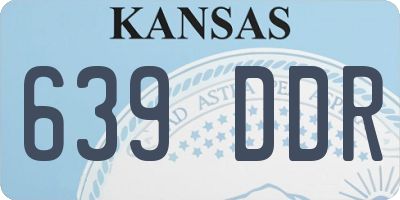 KS license plate 639DDR