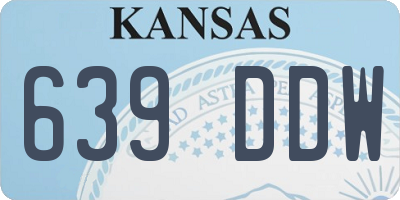 KS license plate 639DDW