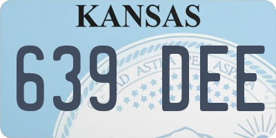 KS license plate 639DEE