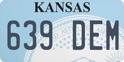KS license plate 639DEM