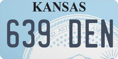 KS license plate 639DEN