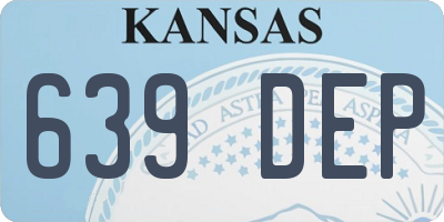 KS license plate 639DEP