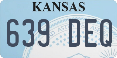 KS license plate 639DEQ