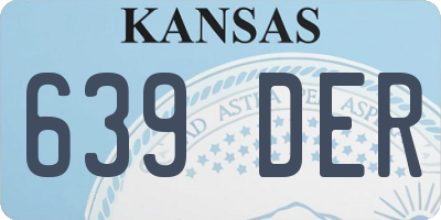 KS license plate 639DER