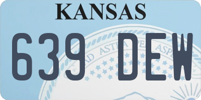 KS license plate 639DEW
