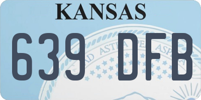 KS license plate 639DFB