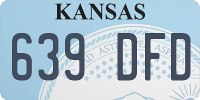 KS license plate 639DFD