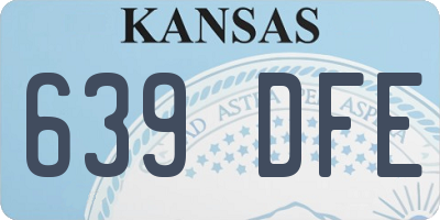 KS license plate 639DFE