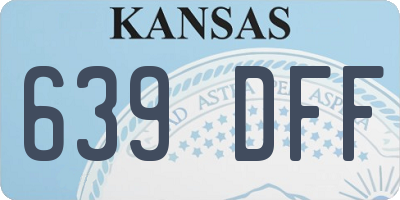 KS license plate 639DFF