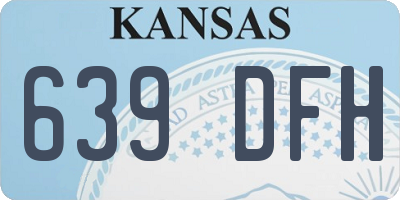 KS license plate 639DFH
