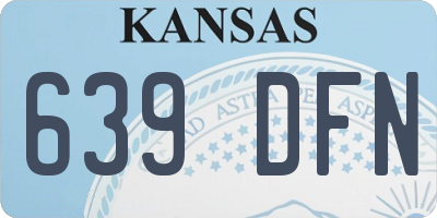 KS license plate 639DFN