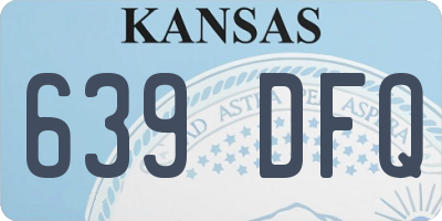 KS license plate 639DFQ