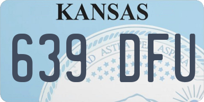 KS license plate 639DFU