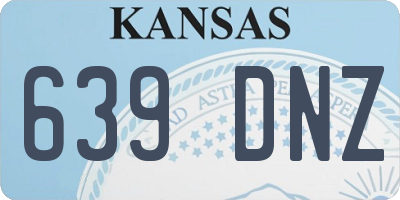 KS license plate 639DNZ