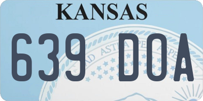 KS license plate 639DOA