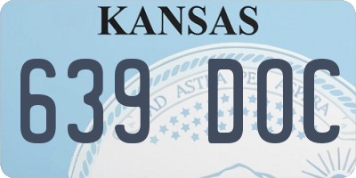 KS license plate 639DOC
