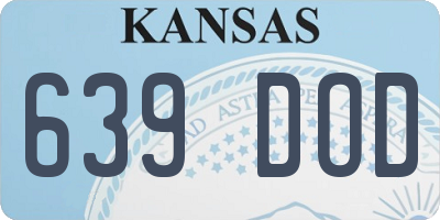 KS license plate 639DOD