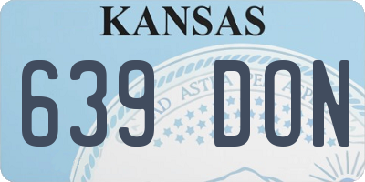 KS license plate 639DON