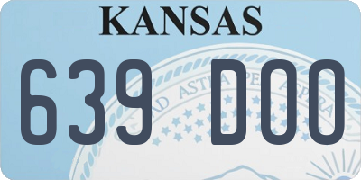 KS license plate 639DOO
