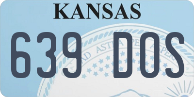 KS license plate 639DOS