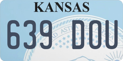 KS license plate 639DOU