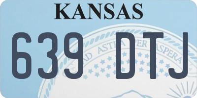 KS license plate 639DTJ