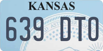 KS license plate 639DTO