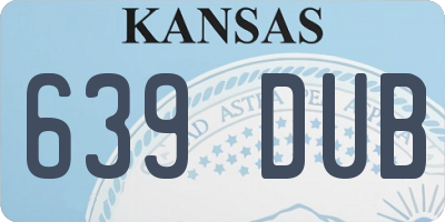 KS license plate 639DUB