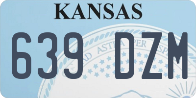 KS license plate 639DZM