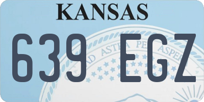 KS license plate 639EGZ