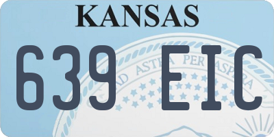 KS license plate 639EIC