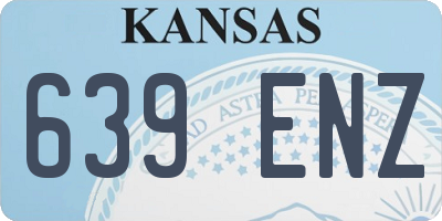 KS license plate 639ENZ