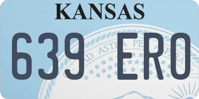 KS license plate 639ERO