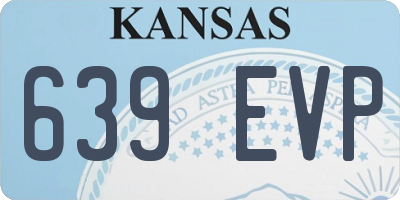 KS license plate 639EVP
